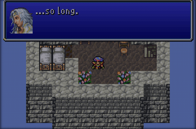 "Cecil in FF4 saying so long"